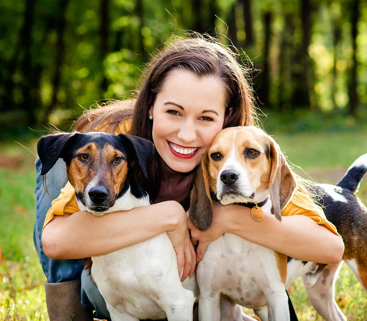 Woman with dogs
